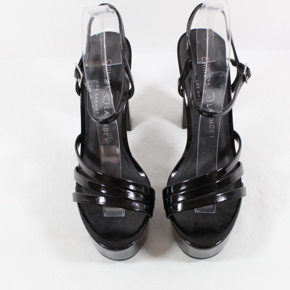 Chinese Laundry Amella Platform Sandal - Black Patent Leather 8M - Picture 3 of 5